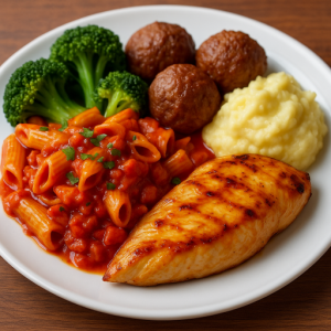 kasser med færdiglavet mad